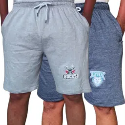 Shajiv Men Pack Of 2 Printed Regular Fit Mid-Rise Cotton Outdoor Shorts-image-58