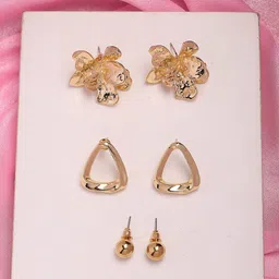 Bohey by KARATCART Contemporary Studs Earrings-25