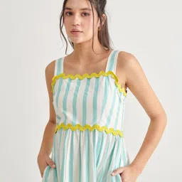 Zenava by Myntra Women Striped Print Fit & Flare Dress-picture-32