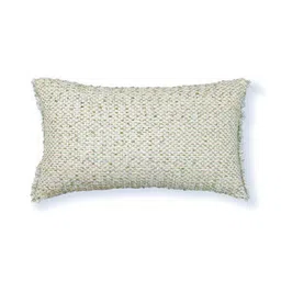 ONSETHOMES Green Self Design Rectangle Cushion Cover-18