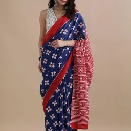 Lovwear Blue Pure Cotton Sarees-picture-14