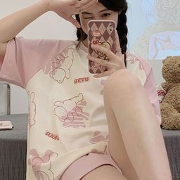 Lugo Women Graphic Printed T-shirt Shorts Night suit-image-12