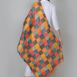 Fabme Printed Dupatta with Mirror Work image 2
