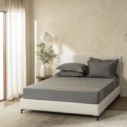 SANSAAR A DDECOR BRAND LIVE CONSCIOUSLY Geometric Cotton 3 Piece Double King Bedding Set-image-82