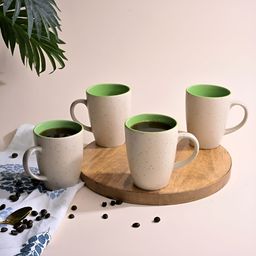 Storepedia Off White 4 Pieces Matte Ceramic Mugs-image-82