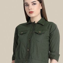QIOA Women Lightweight Denim Jacket-image-40