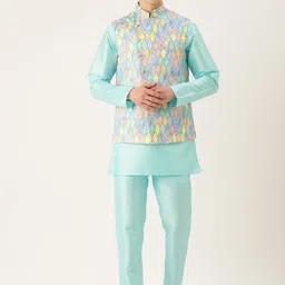 Sayisha Printed Woven Nehru Jacket-13