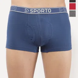 Sporto by Macho Pack Of 4 Combed Cotton Trunks-picture-9