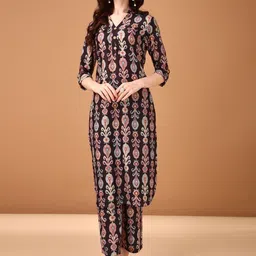 Anouk Printed Straight Kurta With Trouser-24