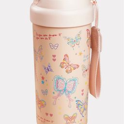 Little Surprise Box LLP Pink & Blue Butterfly Printed Stainless Steel Water Bottle 550 ml-image-17