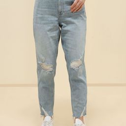 XABIRI Women High-Rise Mildly Distressed Light Fade Jeans-image-61