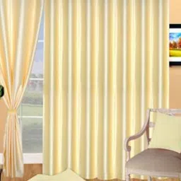 BELLA TRUE Cream 3 Pieces Regular Window Curtains-image-55
