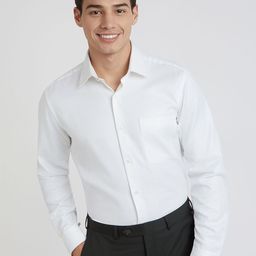 Raymond Men Solid Solid Pure Cotton Formal Shirt-image-70