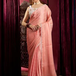 Mitera Embroidered Poly Chiffon Saree-picture-19