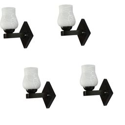 1ST TIME Pack of 4 White Glass Traditional Wall Lamp-picture-19