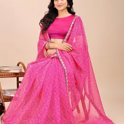 TINA FASHION Bandhani Printed Sequinned Bandhani Saree-picture-29