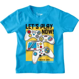 BonOrganik Boys Graphic Printed Round Neck Cotton T-shirt-56