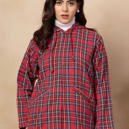 InWeave Women Checked Acrylic Tailored Jacket-image-62