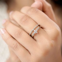 SWASHAA Silver-Plated Stones-Studded Finger Ring-image-7