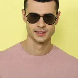 John Jacobs Unisex Aviator Sunglasses with Polarised and UV Protected Lens 136415 image 1