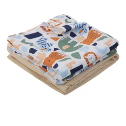 My Milestones Set Of 2 3 In 1 Muslin Swaddle Wrapper image 3