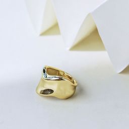 CURIO COTTAGE Gold-Plated Adjustable Finger Ring-image-42