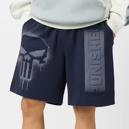 The Souled Store Men Typography Printed Punisher Shorts-image-17