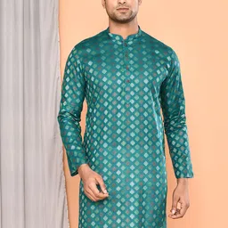 MAAHI FABS Men Geometric Thread Work Kurta-image-10