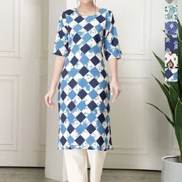 7Threads Women Pack Of 6 Floral Printed Crepe Kurta-image-50