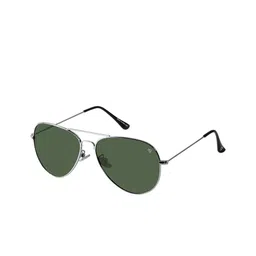 Woggles Unisex Green Lens & Silver-Toned Aviator Sunglasses with-2