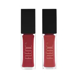 FLENC Set Of 2 Ritzy Smudge-Proof Glossy Liquid Lipstick- 10ml Each -Rome- Montreal-image-12