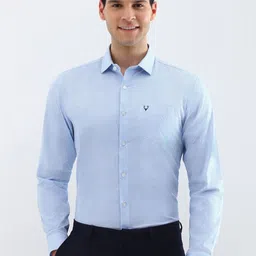Allen Solly Men Spread Collar Micro Ditsy Printed Cotton Slim Fit Formal Shirt-image-76