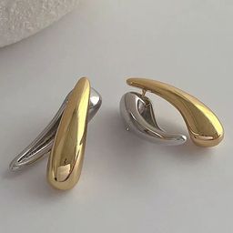 Krelin Rhodium-Plated Teardrop Shaped Studs-image-48