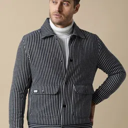 Fort Collins Men Striped Woollen Insulator Padded Jacket-picture-57