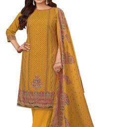 DRAVINAM Trends Embroidered Viscose Rayon Unstitched Dress Material-image-99