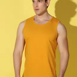 WOOSTRO Gym Innerwear Vest VWS26 PLAIN MUSTARD-image-92