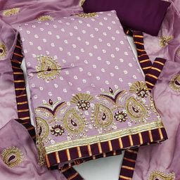 KALINI Embroidered Pure Cotton Unstitched Dress Material-image-95