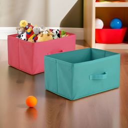 Aura Pink Set of 2 Foldable & Multipurpose Wardrobe Storage Box 26 Litre Drawer Organiser-65