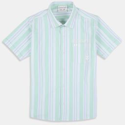 CAVIO Boys Comfort Striped Spread Collar Cotton Casual Shirt-77