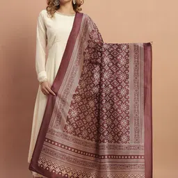 AKSHADEEP Floral Printed Dupatta-picture-8