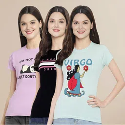Metronaut Women Set of 3 Printed T-shirts-image-51