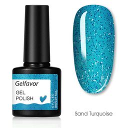 Gelfavor Hybrid UV & LED Odorless Long-Lasting Gel Nail Polish 8 ml - Sand Turquoise G041-image-97
