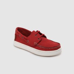 METRO KIDS COMPANY Boys Red Solid Leather Boat Shoes-picture-23