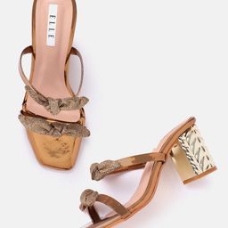 ELLE Party Block Heels with Bow Detail-36