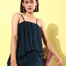 QUIERO Layered Culotte Jumpsuit-image-56