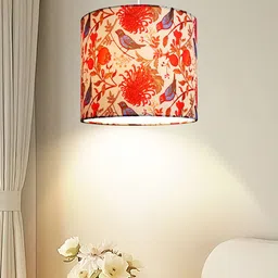Homesake Red Bird Printed Cylinder Shaped Metal Contemporary Ceiling Lamp-image-43