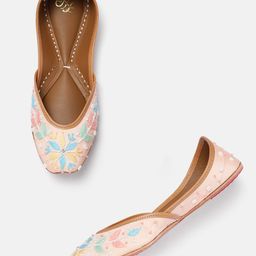 House of Pataudi Floral Embroidered Mojaris-image-56