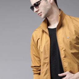 Roadster Men Mustard Yellow Solid Tailored Jacket-image-76
