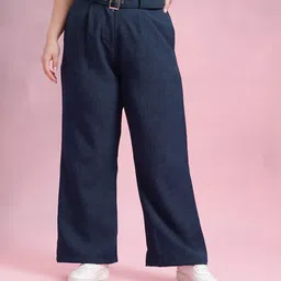 DressBerry Curve Women Plus Size Straight Fit Pleated Trousers-image-24