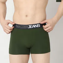 Underjeans by Spykar Mid-Rise Trunks UJERPTC056NavyOlive-12